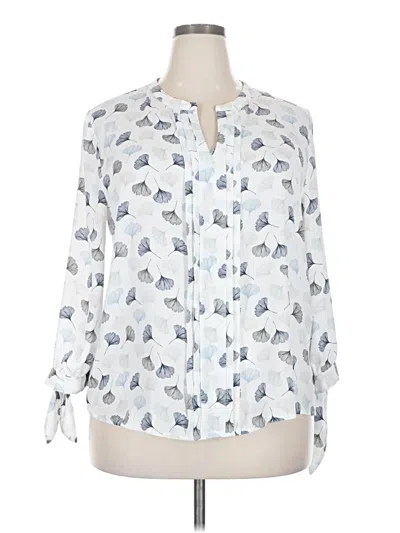 Pre-owned 41hawthorn Long Sleeve Blouse In White