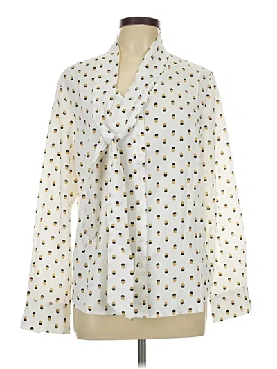 Pre-owned 41hawthorn Long Sleeve Blouse In White