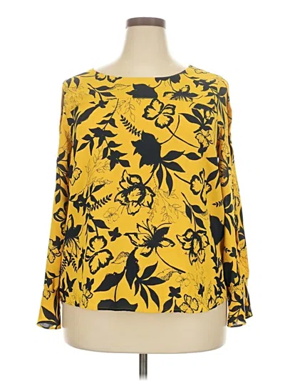 Pre-owned 41hawthorn Long Sleeve Blouse In Yellow