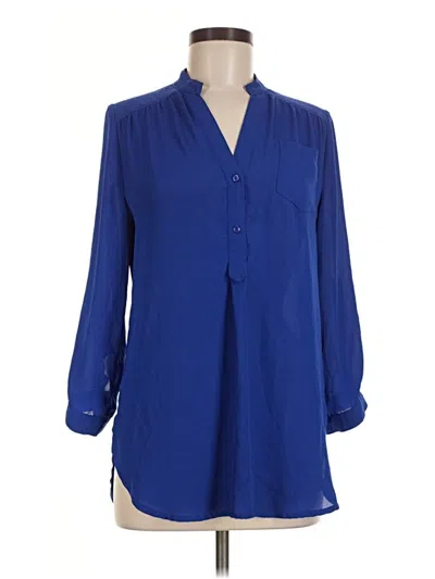 Pre-owned 41hawthorn Long Sleeve Polo Shirt In Blue