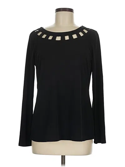 Pre-owned 41hawthorn Long Sleeve Top Black Keyhole Neckline Tops
