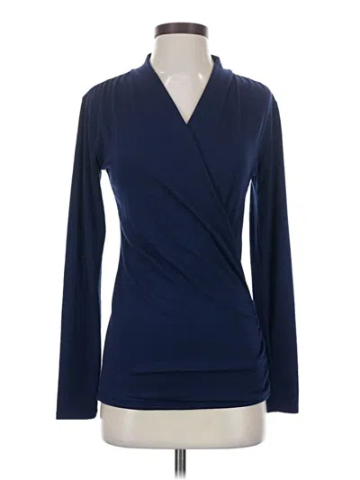 Pre-owned 41hawthorn Long Sleeve Top Blue Cowl Neck Tops