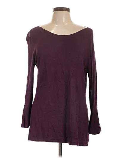 Pre-owned 41hawthorn Long Sleeve Top Burgundy Boatneck Tops