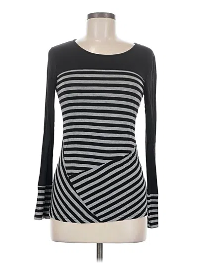Pre-owned 41hawthorn Long Sleeve Top Gray Boatneck Tops