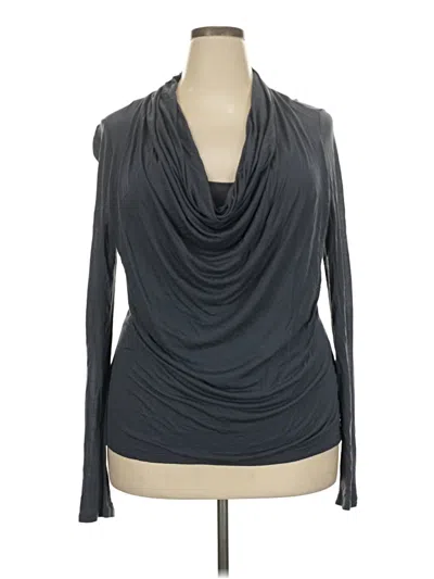 Pre-owned 41hawthorn Long Sleeve Top Gray Cowl Neck Tops
