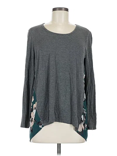 Pre-owned 41hawthorn Long Sleeve Top Gray Crew Neck Tops
