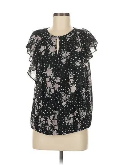Pre-owned 41hawthorn Short Sleeve Blouse In Black