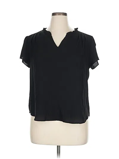 Pre-owned 41hawthorn Short Sleeve Blouse In Black