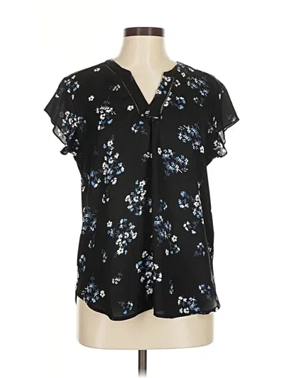 Pre-owned 41hawthorn Short Sleeve Blouse In Black