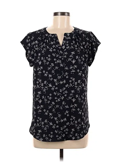 Pre-owned 41hawthorn Short Sleeve Blouse In Black