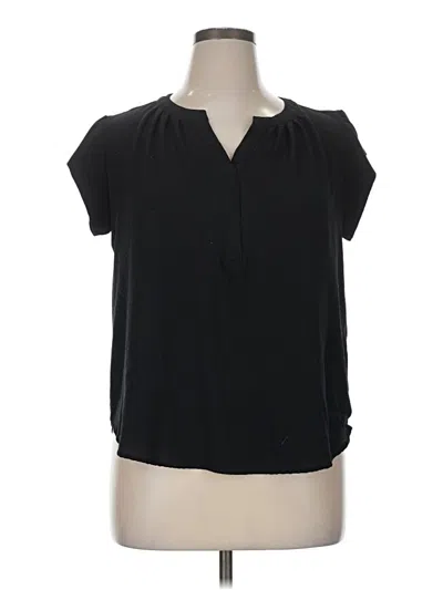 Pre-owned 41hawthorn Short Sleeve Blouse In Black
