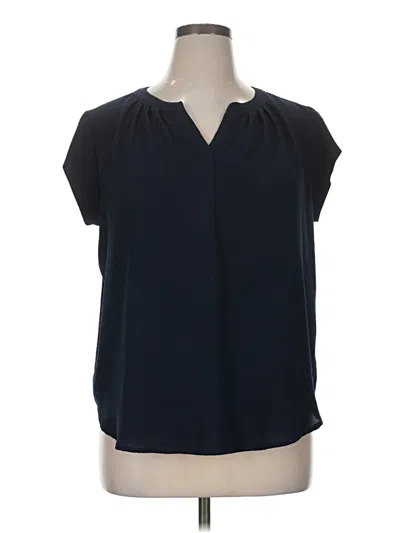 Pre-owned 41hawthorn Short Sleeve Blouse In Black