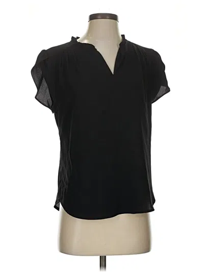 Pre-owned 41hawthorn Short Sleeve Blouse In Black