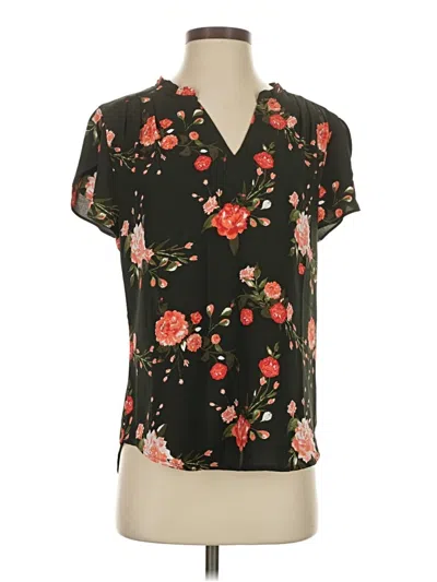 Pre-owned 41hawthorn Short Sleeve Blouse In Black