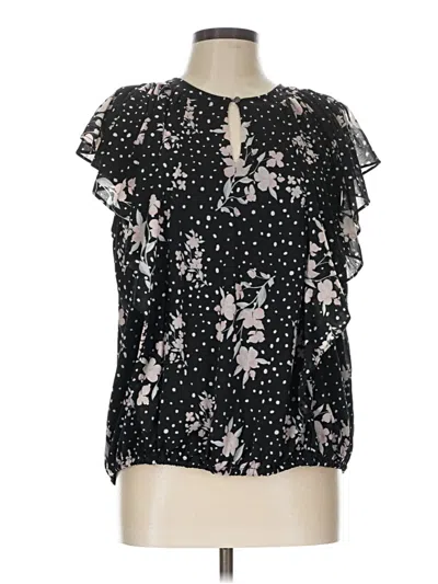 Pre-owned 41hawthorn Short Sleeve Blouse In Black