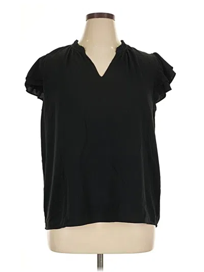 Pre-owned 41hawthorn Short Sleeve Blouse In Black