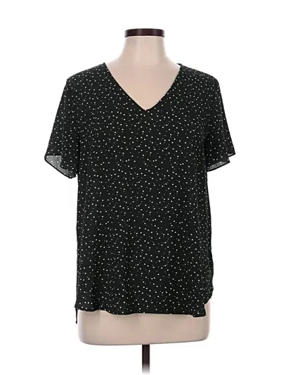 Pre-owned 41hawthorn Short Sleeve Blouse In Black