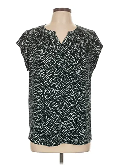 Pre-owned 41hawthorn Short Sleeve Blouse In Black