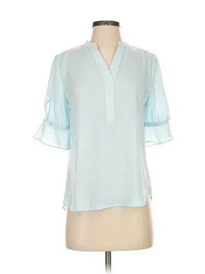 Pre-owned 41hawthorn Short Sleeve Blouse In Blue