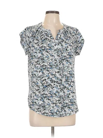 Pre-owned 41hawthorn Short Sleeve Blouse In Blue