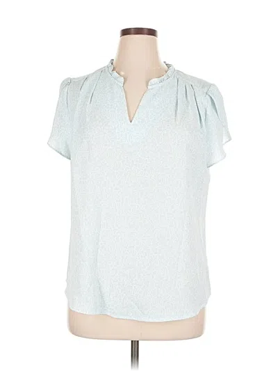 Pre-owned 41hawthorn Short Sleeve Blouse In Blue