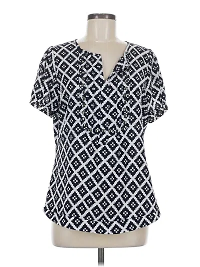 Pre-owned 41hawthorn Short Sleeve Blouse In Blue