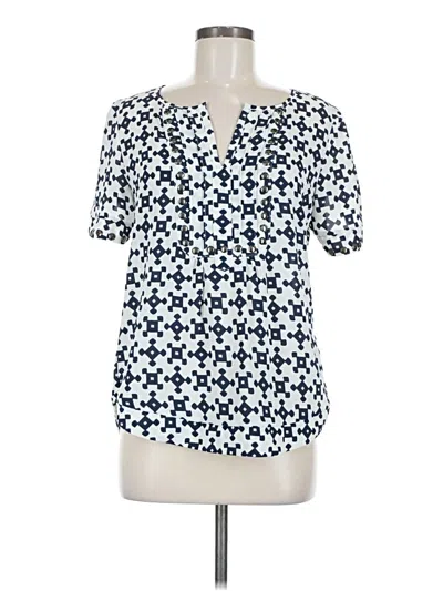 Pre-owned 41hawthorn Short Sleeve Blouse In Blue