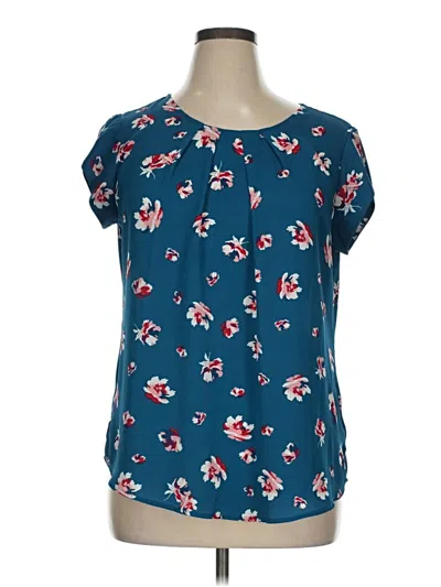 Pre-owned 41hawthorn Short Sleeve Blouse In Blue