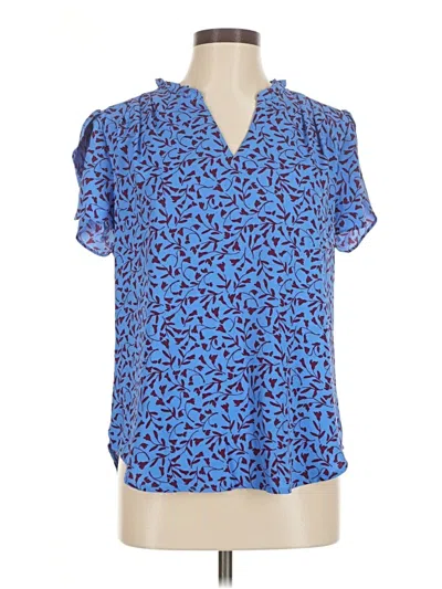 Pre-owned 41hawthorn Short Sleeve Blouse In Blue