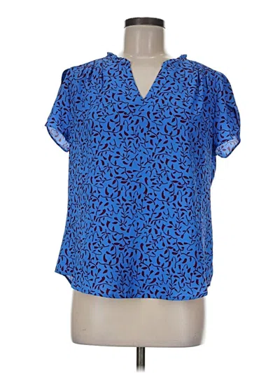 Pre-owned 41hawthorn Short Sleeve Blouse In Blue