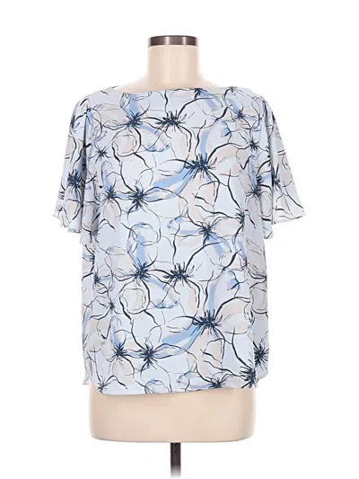 Pre-owned 41hawthorn Short Sleeve Blouse In Blue