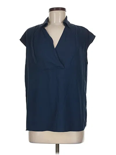 Pre-owned 41hawthorn Short Sleeve Blouse In Blue