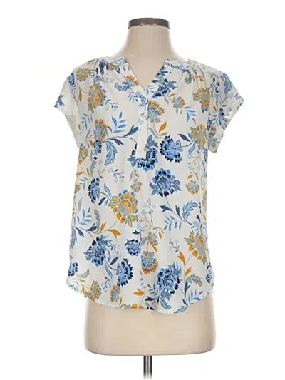 Pre-owned 41hawthorn Short Sleeve Blouse In Blue