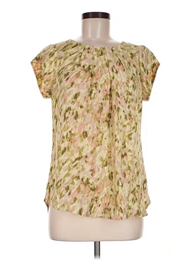 Pre-owned 41hawthorn Short Sleeve Blouse In Gold