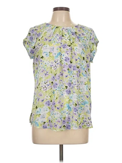 Pre-owned 41hawthorn Short Sleeve Blouse In Green