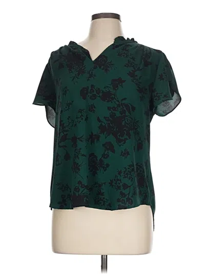 Pre-owned 41hawthorn Short Sleeve Blouse In Green