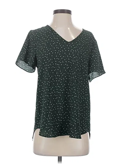 Pre-owned 41hawthorn Short Sleeve Blouse In Green