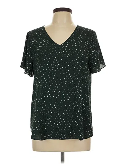 Pre-owned 41hawthorn Short Sleeve Blouse In Green