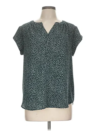Pre-owned 41hawthorn Short Sleeve Blouse In Green