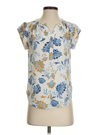 Pre-owned 41hawthorn Short Sleeve Blouse In Ivory