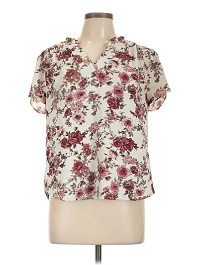 Pre-owned 41hawthorn Short Sleeve Blouse In Ivory