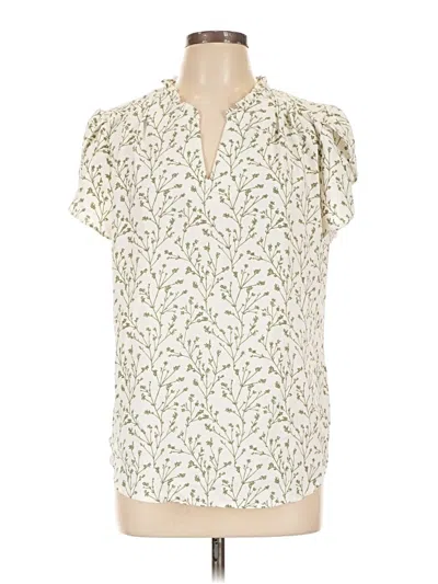 Pre-owned 41hawthorn Short Sleeve Blouse In Ivory