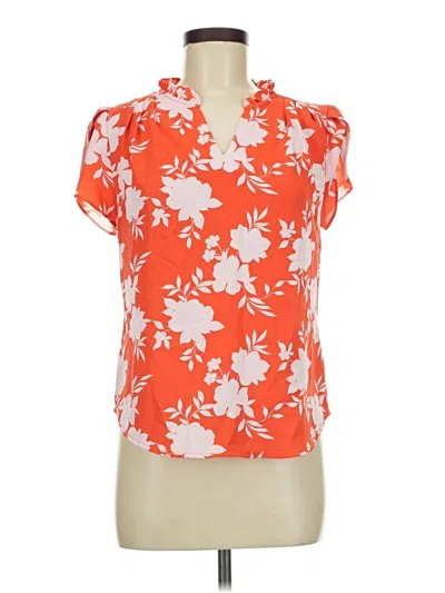 Pre-owned 41hawthorn Short Sleeve Blouse In Orange