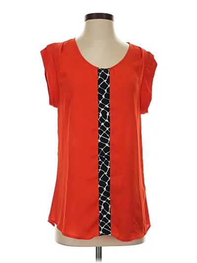 Pre-owned 41hawthorn Short Sleeve Blouse In Orange