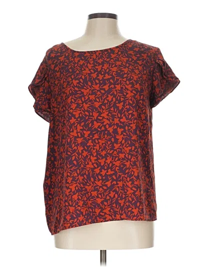 Pre-owned 41hawthorn Short Sleeve Blouse In Orange