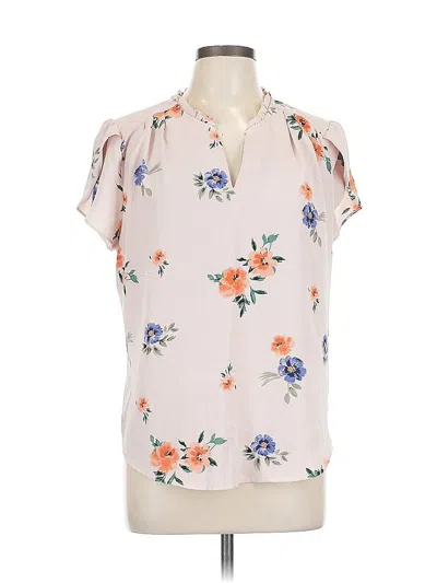 Pre-owned 41hawthorn Short Sleeve Blouse In Pink