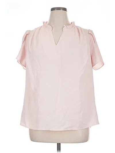 Pre-owned 41hawthorn Short Sleeve Blouse In Pink