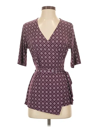 41hawthorn Short Sleeve Blouse In Purple