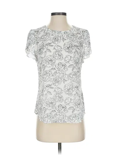 Pre-owned 41hawthorn Short Sleeve Blouse In Silver