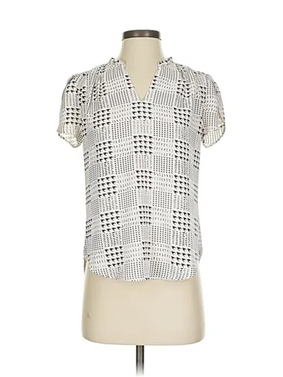 Pre-owned 41hawthorn Short Sleeve Blouse In Silver